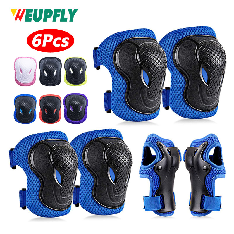 Youth Cycling Gear - 6Pcs/Set Kids/Youth Knee Pad Elbow Pads