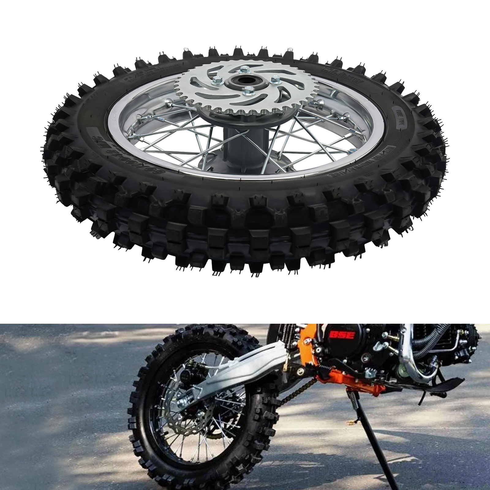 1PC Rubber 12-Inch Rear Wheel  – Cycling Gear Inches recenzja i cena