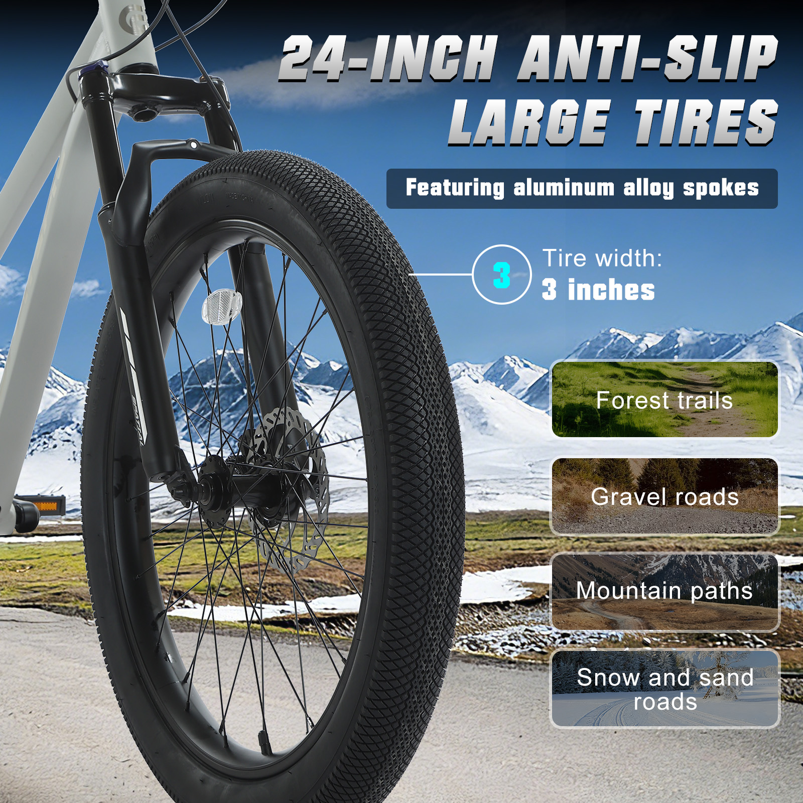 SPATIAL 24 Inch Fat Tire Mount – Cycling Gear Inches recenzja i cena