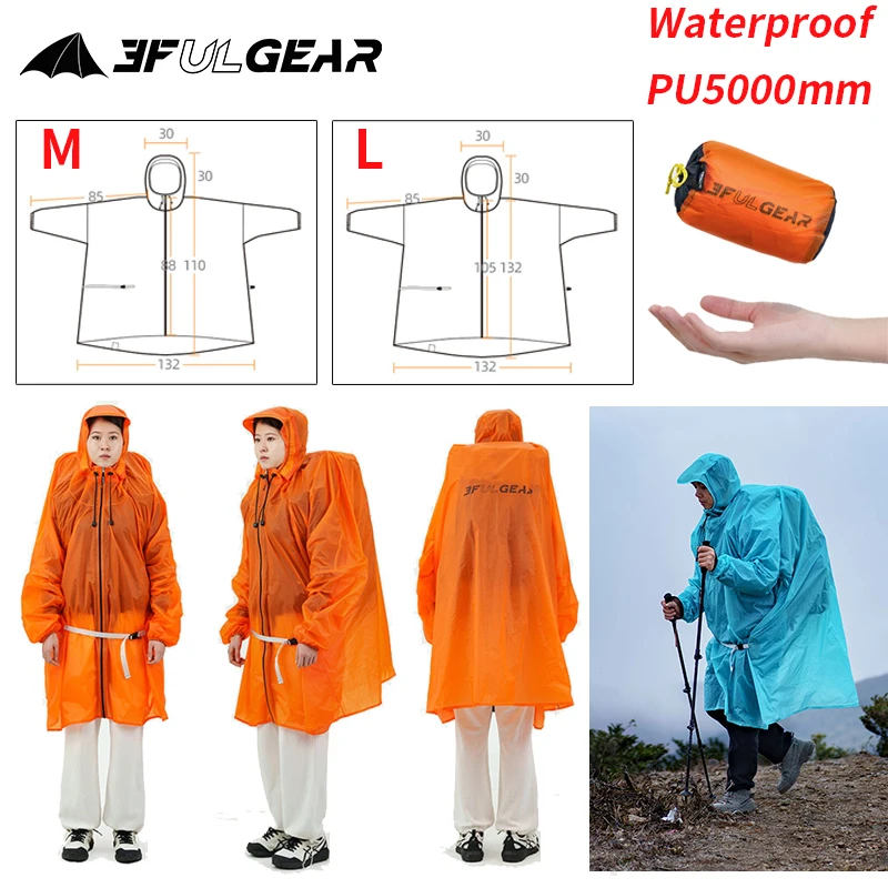 3F UL GEAR Zipper Raincoat 15D – Cycling Gear For Rain recenzja i cena