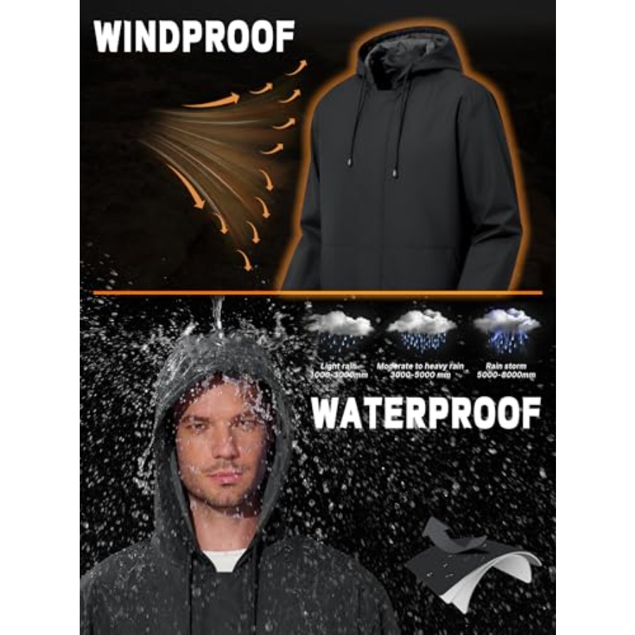 UIQUR Men's Rain Jacket Waterp – Cycling Gear For Rain recenzja i cena