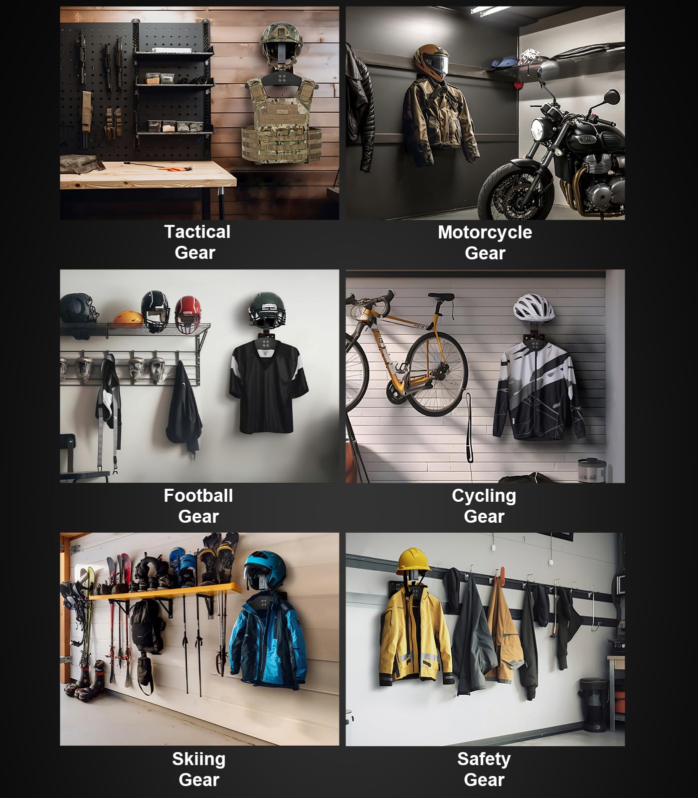 Motorcycle Helmet Holder Wall  – Cycling Gear Wall Organizer recenzja i cena