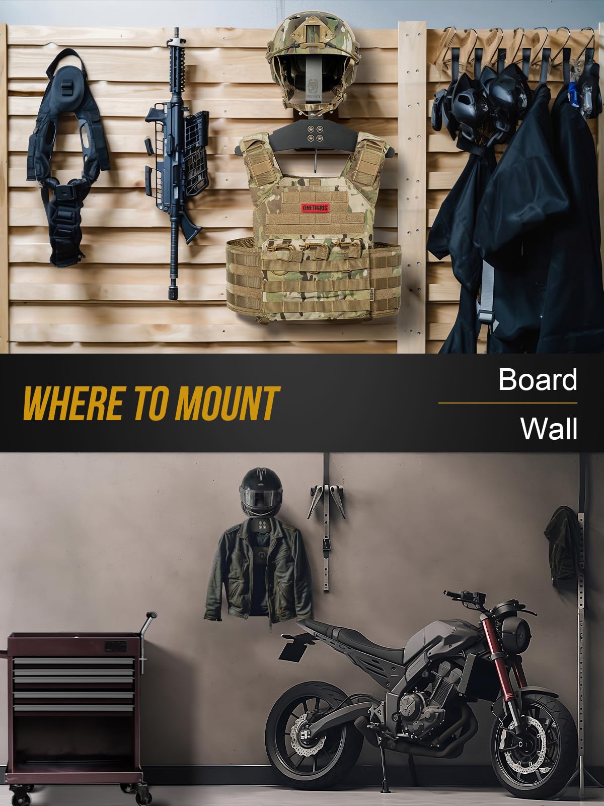 Motorcycle Helmet Holder Wall  – Cycling Gear Wall Organizer recenzja i cena