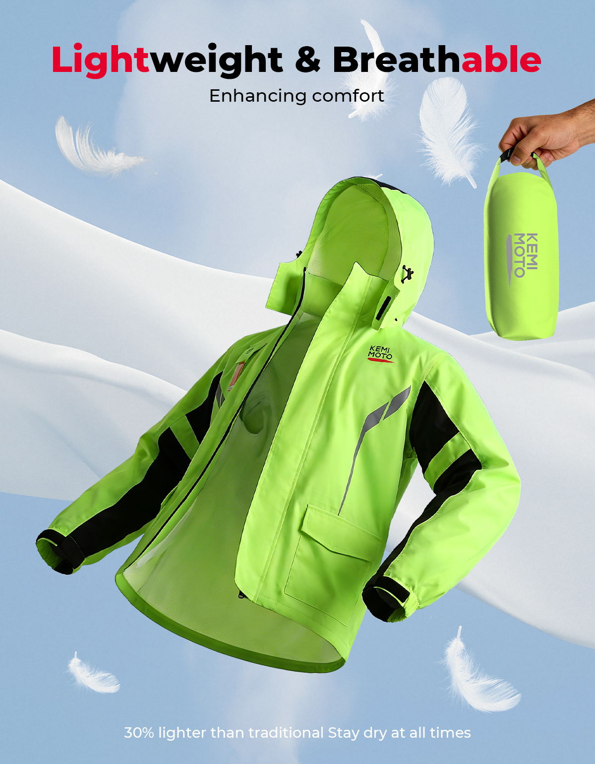 KEMIMOTO Unisex Waterproof Rai – Cycling Gear For Rain recenzja i cena